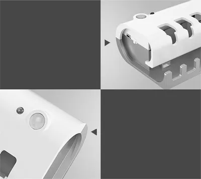 Produktbild von Zahnbürstenhalter Reiniger Wand montiert Smart Safe UV-Zahnbürstenhalter mit Zahnpasta-Spender für Badezimmer Weiß
