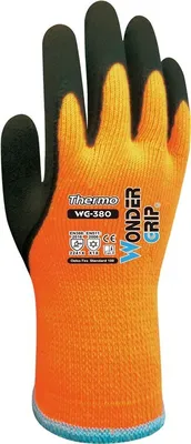 Produktbild von Wonder Grip WG-380 Arbeitshandschuhe Thermo orange M/8 (2er Blister)