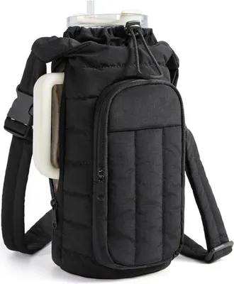 Produktbild von INF Outdoor Sport Isolierte Wasserflaschentasche - Tragbarer Getränkehalter Schwarz