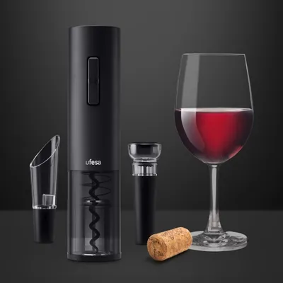 Obrázok produktu pre Ufesa 73205470, Elektrický otvárač vína, Čierna, Box