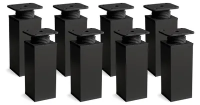 Produktbild von 8er Set sossai moderne Möbelfüße in Schwarzmatt 120mm höhenverstellbar Schrankfüße Sockelfüße