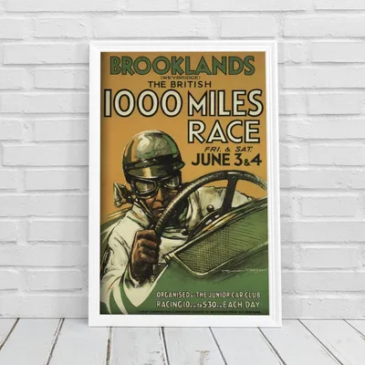 Produktbild von Poster - Canvas - Leinwand - 29,7 cm x 42 cm - Brooklands Grand Prix britischen Miles Rennen