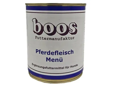 Produktbild von Boos Pferdefleisch Menü 800g I Ergänzungsfuttermittel für Hunde und Katzen