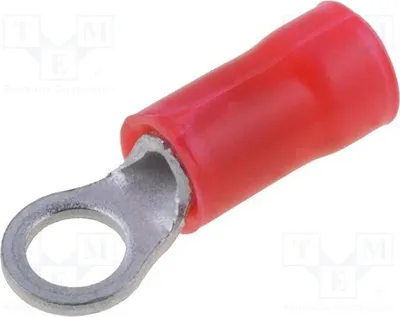 Immagine prodotto di 5 connettori a crimpare: ad anello M3,5, diametro: 3,68 mm, sezione del cavo: 0,3 ÷ 1,42 mm², connessione a crimpare, modello 34142, isolati