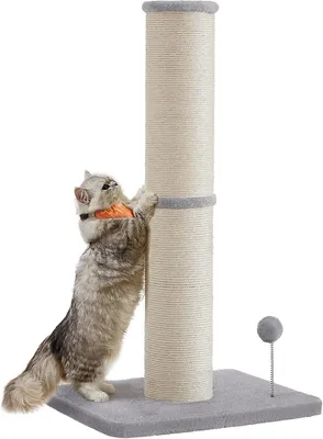 Productafbeelding van Krabzuil voor grote katten - sisal stam 13 cm dik - 85 cm hoog - met speelbal