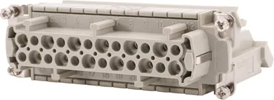 Produktbild von HARTING Han 24E Anschlussverteiler Buchseneinsatz (F) ""links"" Schraubanschluss, 24-polig+PE 500V, 16A - 1 Stück