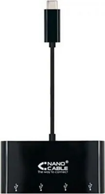 Immagine prodotto di Adattatore da usb-c a 4xusb 3.0 usb-c/m-usb 3.0/h, nero 20 cm