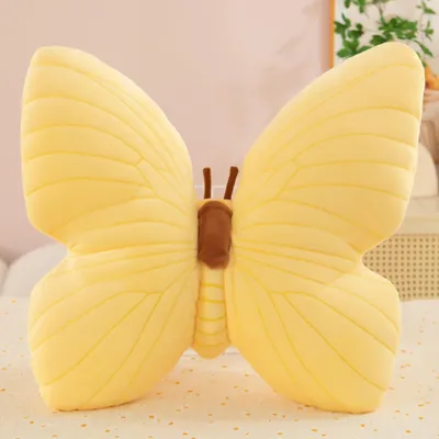 Image de Coussin en peluche, motif papillon, 45 x 40 cm, doux, idéal pour le canapé et le lit