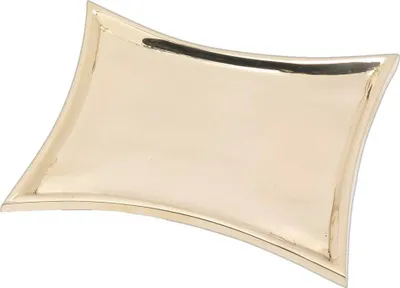 Produktbild von Kerzenteller Conkav 11x7cm aus Messing Gold Glänzend Dekoteller Kerzenhalter