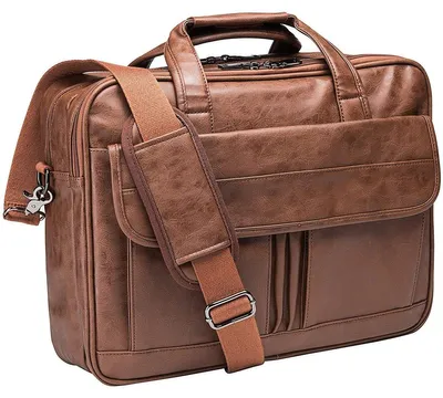 Obrázek produktu pro Taška na notebook - Kožená - Pro práci a cestování - Aktovka - Messenger