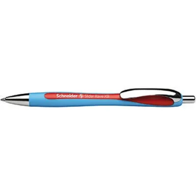A blue ballpoint pen with red accents and a silver clip is shown against a white background.