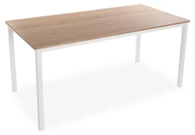 Productafbeelding van Eettafel van hout en metaal, geschikt voor binnen- en buitengebruik