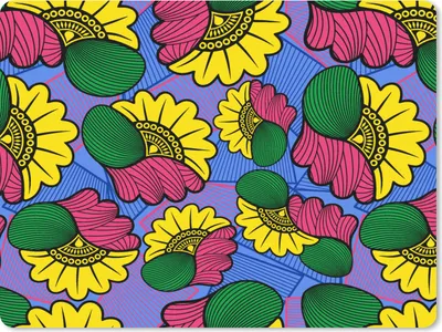 Produktbild von MuchoWow® Mauspad Mousepad Blumen - Muster - Afrika 40x30 cm - Mousepads - Maus Mat - Pad - Mausunterlage - Anti Rutsch
