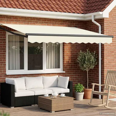 Immagine prodotto di Tenda da sole elettrica estensibile vidaXL, color crema e antracite, 3 x 2,5 m