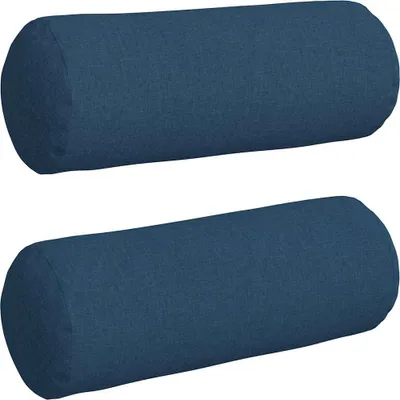 Produktbild von Bolsterkissen 2 Stück Blau Ø 25 x 70 cm Stoff
