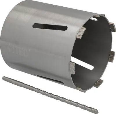 Produktbild von Diamantbohrkrone Ø 162 mm Nutzlänge 180 mm mit Zentrierbohrer 240 mm Segmenthöhe 10 mm Diamant Bohrkrone Trockenbohrkrone Kernbohrer Betonbohrkrone Kernbohrkrone BTEC