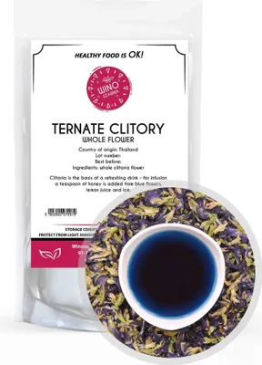 Produktbild von Clitoria kvet Ternate modrý čaj - 50g Jedlé kvety