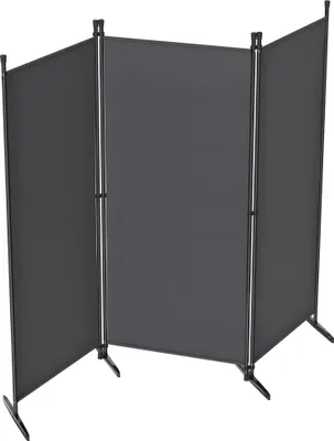 Produktbild von YRHome Raumteiler Paravent 3-flügelig Groß 240x180cm Schwarz, Klappbar, Blickdicht und Stabil, Für Innen und Außen Bereich