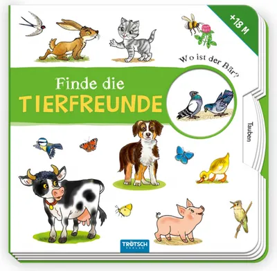 Produktbild von Trötsch Pappbilderbuch Finde die Tierfreunde