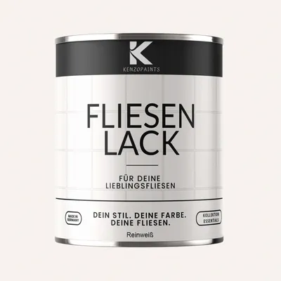 Produktbild von Kenzopaints 750ml Fliesenlack Fliesenfarbe - Reinweiß (RAL 9010)
