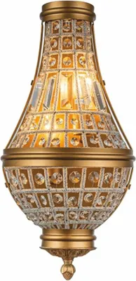 Image de Casa Padrino Applique murale en cristal baroque or H. 48 cm - Luminaires baroques