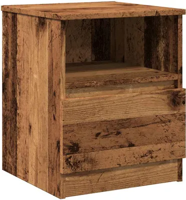 Obrázek produktu pro vidaXL Noční stolek vzhled starého dřeva 40x40x50 cm materiál na bázi dřeva