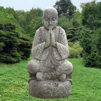Produktbild von Stonox Shaolin Mönch Figur Parbhani Naturstein frostbeständig 70x60x100cm