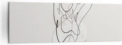 Produktbild von Bild auf Leinwand - Leinwandbild - Einteilig - Linie Frau Linie - 160x50cm - Wand Bild - Wanddeko - Wandbilder - Leinwanddruck - Bilder - Wanddekoration - Leinwand bilder - Wandbild - AB160x50-5119