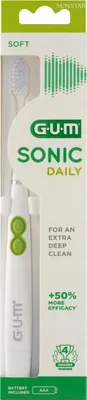 Produktbild von Gum Sonic Daily Battery Powered White Brush