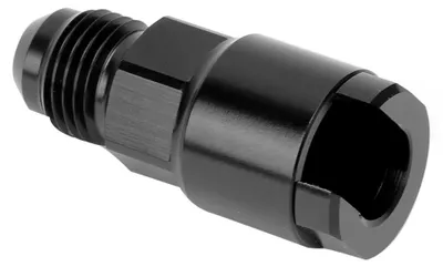 Image de Adaptateur de raccordement pour la conduite d'alimentation du rail d'injection, compatible avec les moteurs GM LSX, diamètre 3/8in, type 6AN, pour modèles récents LSX, LS, LS6, 5.7, 6.0 et 6.2 litres