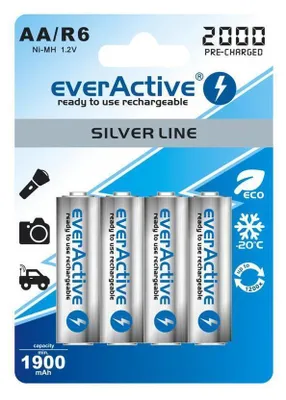 Produktbild von 4 x EverActive SilverLine AA Mignon Akkubatterien