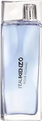 A clear, studio shot of a bottle of Kenzo L'Eau Kenzo Men EDT spray.