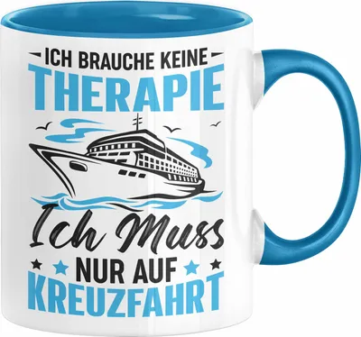 Produktbild von Kreuzfahrt Geschenk Tasse Verkündung Geschenkidee für Kreuzfahrt-Fans Schiff (Blau)