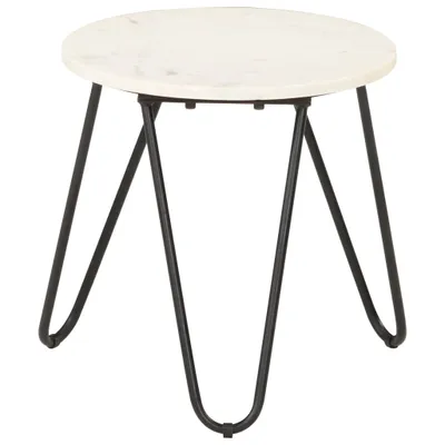 Produktbild von Couchtisch Weiß 40×40×40 cm Echtstein in Marmoroptik