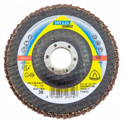 Produktbild von Klingspor Lamellenschleifscheibe 125mm GR 36 Zirkonkorund