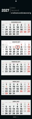 Productafbeelding van 5-maandskalender, zwart, 2027