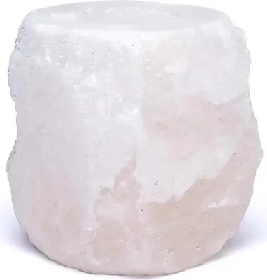 Produktbild von Kristallsalz-Teelichthalter Weiß – 2er-Set – 800–1200 g