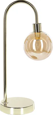 Zdjęcie produktu dla BELIANI Lampa stołowa złota metalowa ze szkłem nowoczesny design lampka nocna
