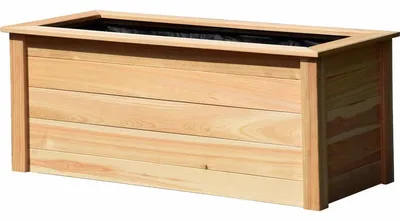 Zdjęcie produktu dla dobar Duża podwyższona grządka ogrodowa, skrzynia na rośliny wraz z folią do uprawy, 150 x 60 x 65 cm, drewno daglezji