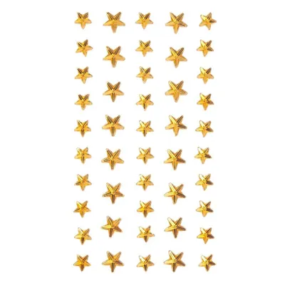 Immagine prodotto di Cristalli autoadesivi stelle oro 46pz