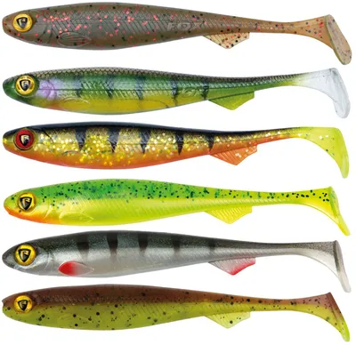 Produktbild von Fox Rage Slick Shad 13cm - 4 Gummifische, Farbe:Green Pumpkin UV