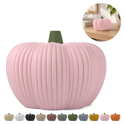 Image de Citrouille décorative striée — 5,7 cm – Rose sakura
