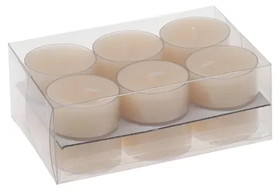 Produktbild von Teelichter in Kunststoffhülle Creme 18/38mm, 12er-Pack
