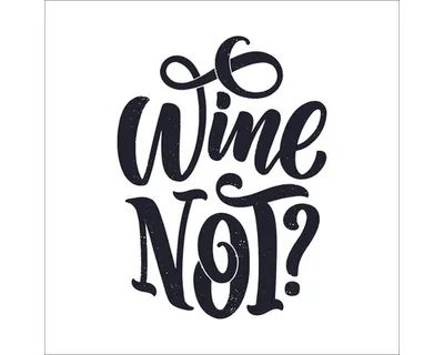 Produktbild von Glasbild mit Schriftzug 'Wine not' 20x20 cm