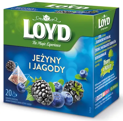 Immagine prodotto di Tè alla frutta LOYD Mirtillo e mora 20 bustine
