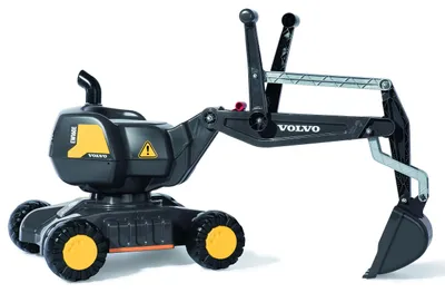 Produktbild von Rolly Toys Volvo rollyDigger Selbstfahrender Bagger – Drehbares Spielzeugauto, schwarz