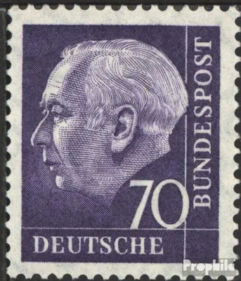 Produktbild von Briefmarken BRD (BR.Deutschland) 1957 Mi 263x w Z R , Wasserzeichen Z und Zählnummer postfrisch Bundespräsident Heuss (II)