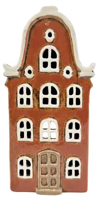 Zdjęcie produktu dla Podсвечник Clayre & Eef, model "Haus", pomarańczowy, ceramiczny