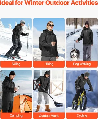 Produktbild von SucceBuy Beheizte Damenjacke mit 7,4-V-Akku, elektrische Softshell-Heizjacke, winddichte und leichte Oberbekleidung mit 5 Heizbereichen und 3 Temperaturstufen, maschinenwaschbar, Größe M