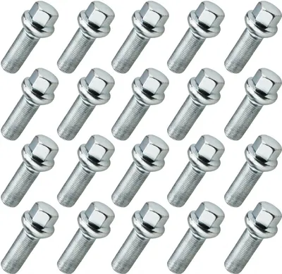 Zdjęcie produktu dla 20x śruba koła M15x1.25, długość gwintu: 45 mm, kołnierz kulisty, SW17